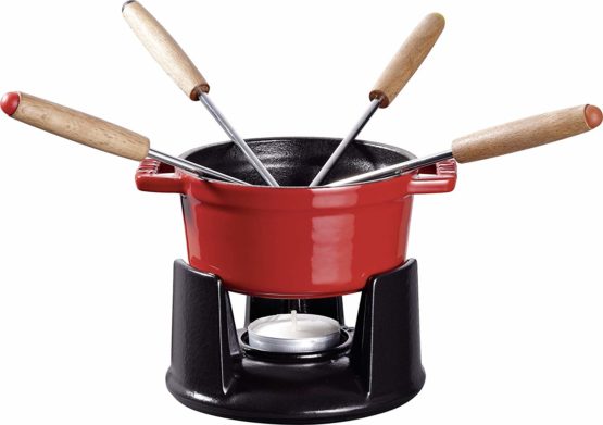 Staub 1400406 Mini Chocolate Fondue Set, 10 cm, Cherry - Image 4