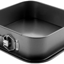 IBILI Springform Set Square with Extra Base 17x17 cm, rolled steel plate, Black, 17 x 17 x 8 cm