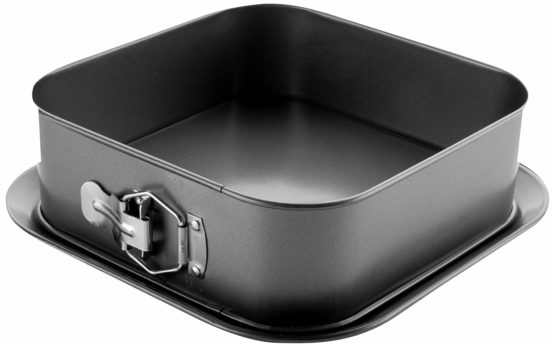 IBILI Springform Set Square with Extra Base 17x17 cm, rolled steel plate, Black, 17 x 17 x 8 cm