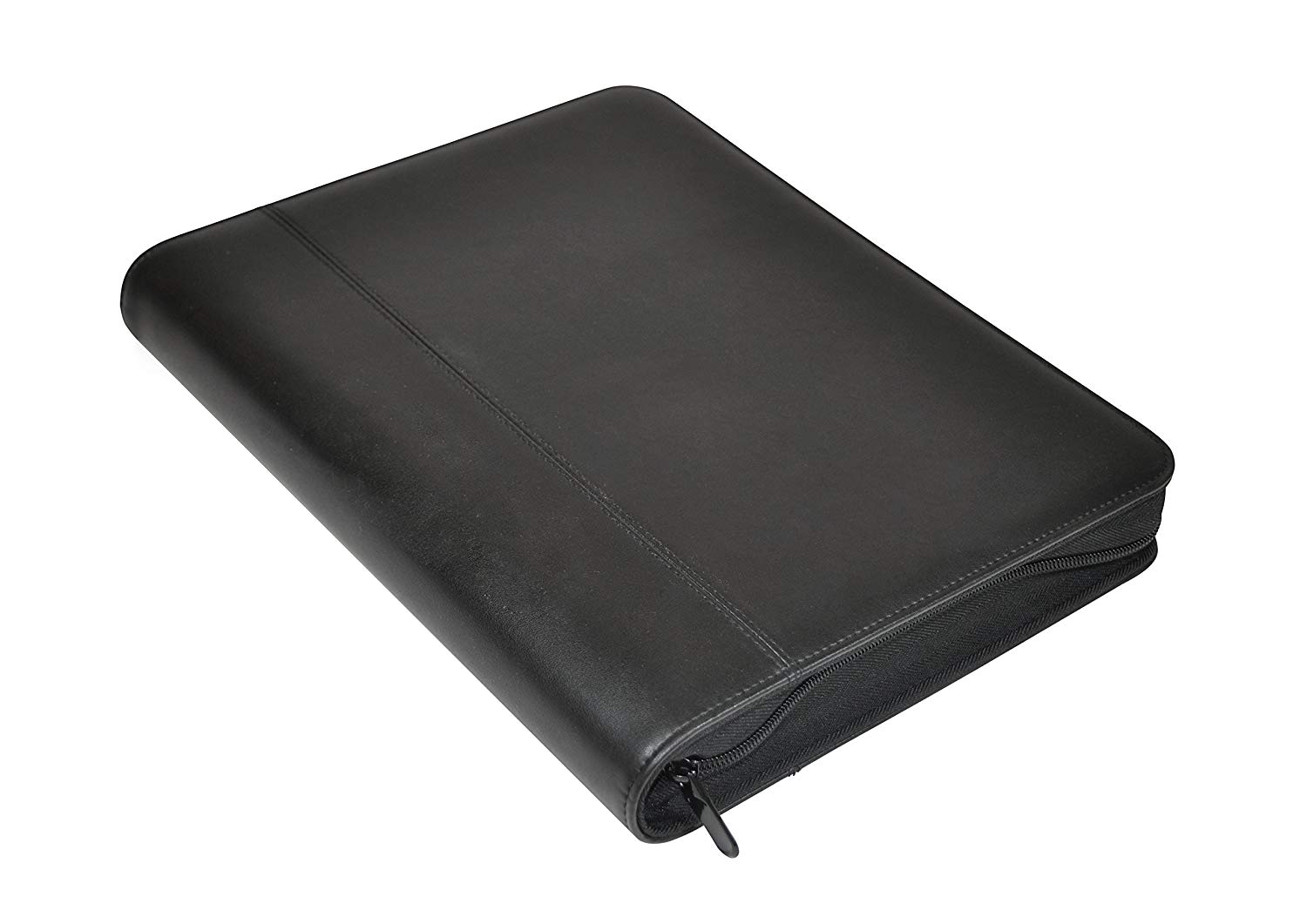 Monolith 200002828P Conference Folder with 4 Ring Mechanism, Leather Effect with Pockets for Tablet and Pen Black