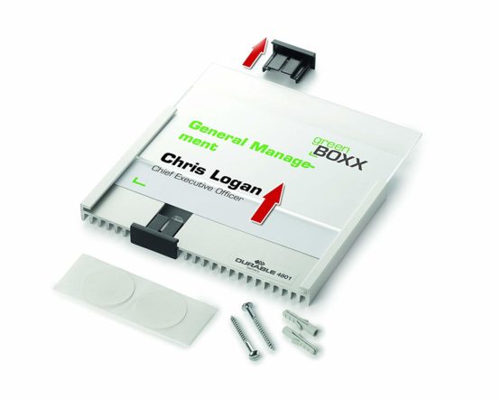 Durable Information Sign 149 x 105.5 mm Silver | Door and Wall Sign | Includes Fittings | Ideal for Offices, Hotels, Public Buildings, etc. - Image 4