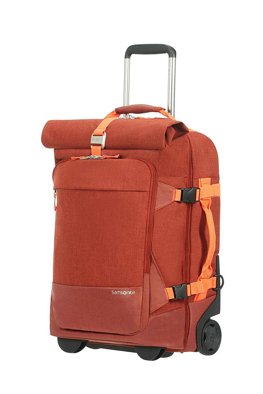 Samsonite Ziproll Travel Duffle/Backpack with 2 Wheels S, 55 cm, 46.5 Litre, Orange (Burnt