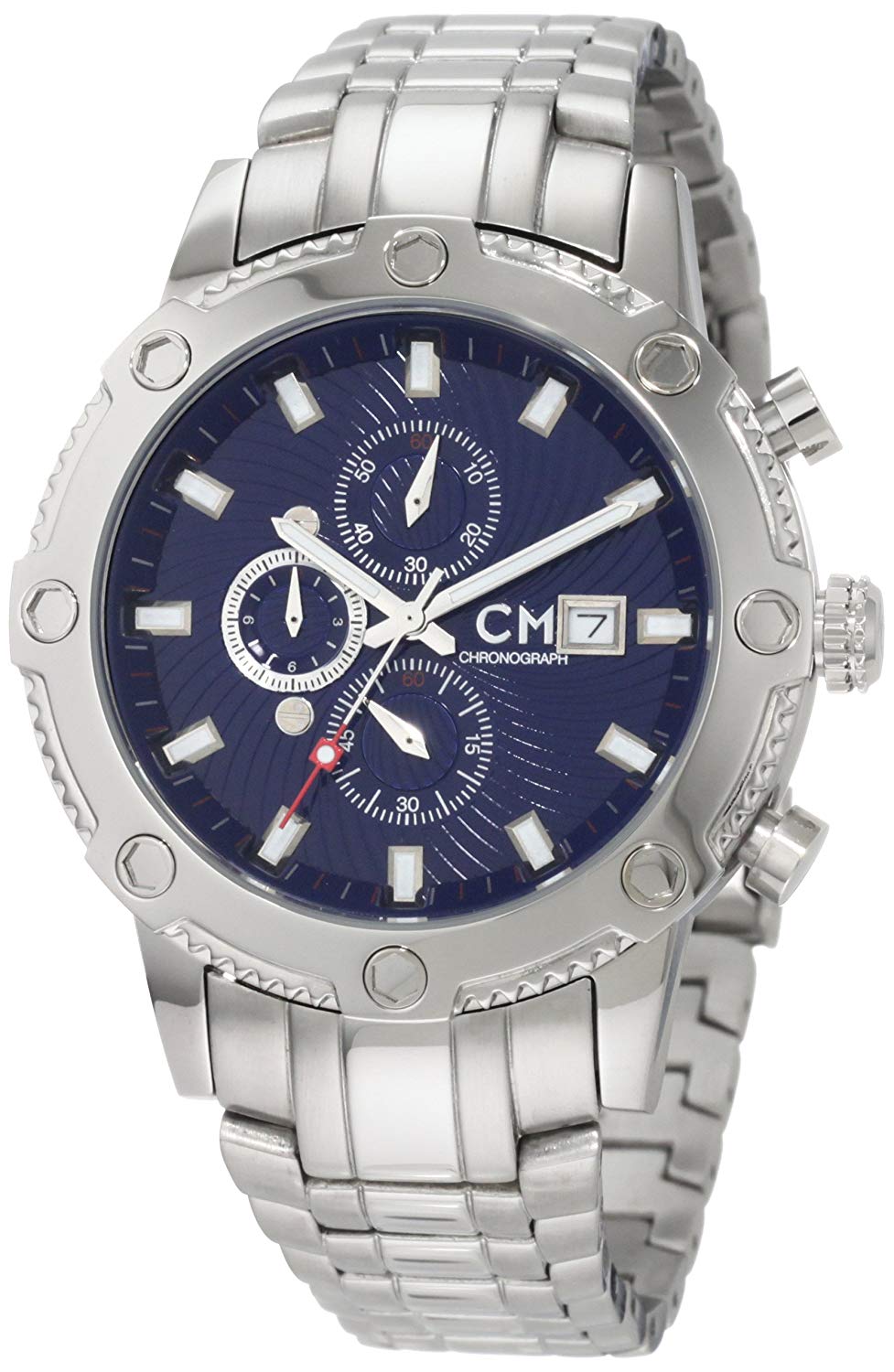 Carlo Monti Men's Chronograph Quartz Watch CM100-131, Grey/Silver