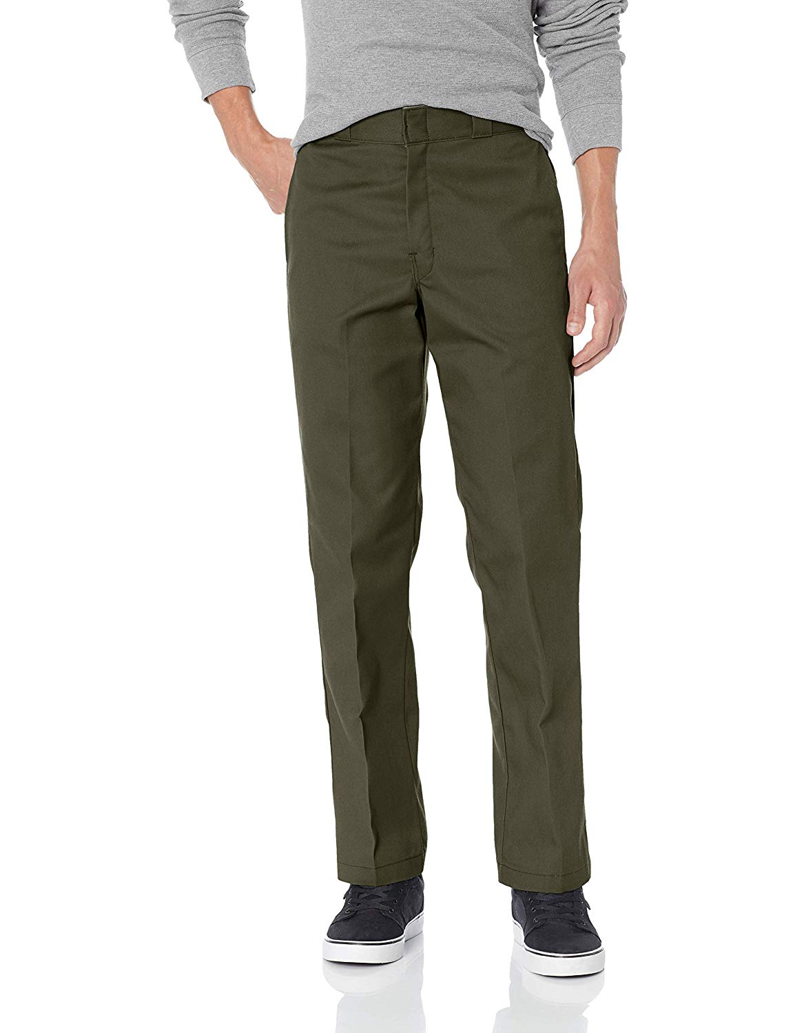 Dickies Men's Original 874 Work Utility Pants, Olive Green, 31W / 32L