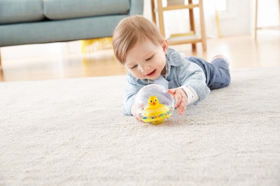 Fisher-Price 75676 Watermates Duck Ball, New-Born, Baby and Toddler Yellow Bath Toys - Image 3
