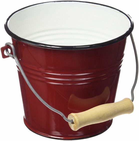 IBILI Utility pail/bucket Roja 1,5 l in red, Wood, 14 x 14 x 20 cm