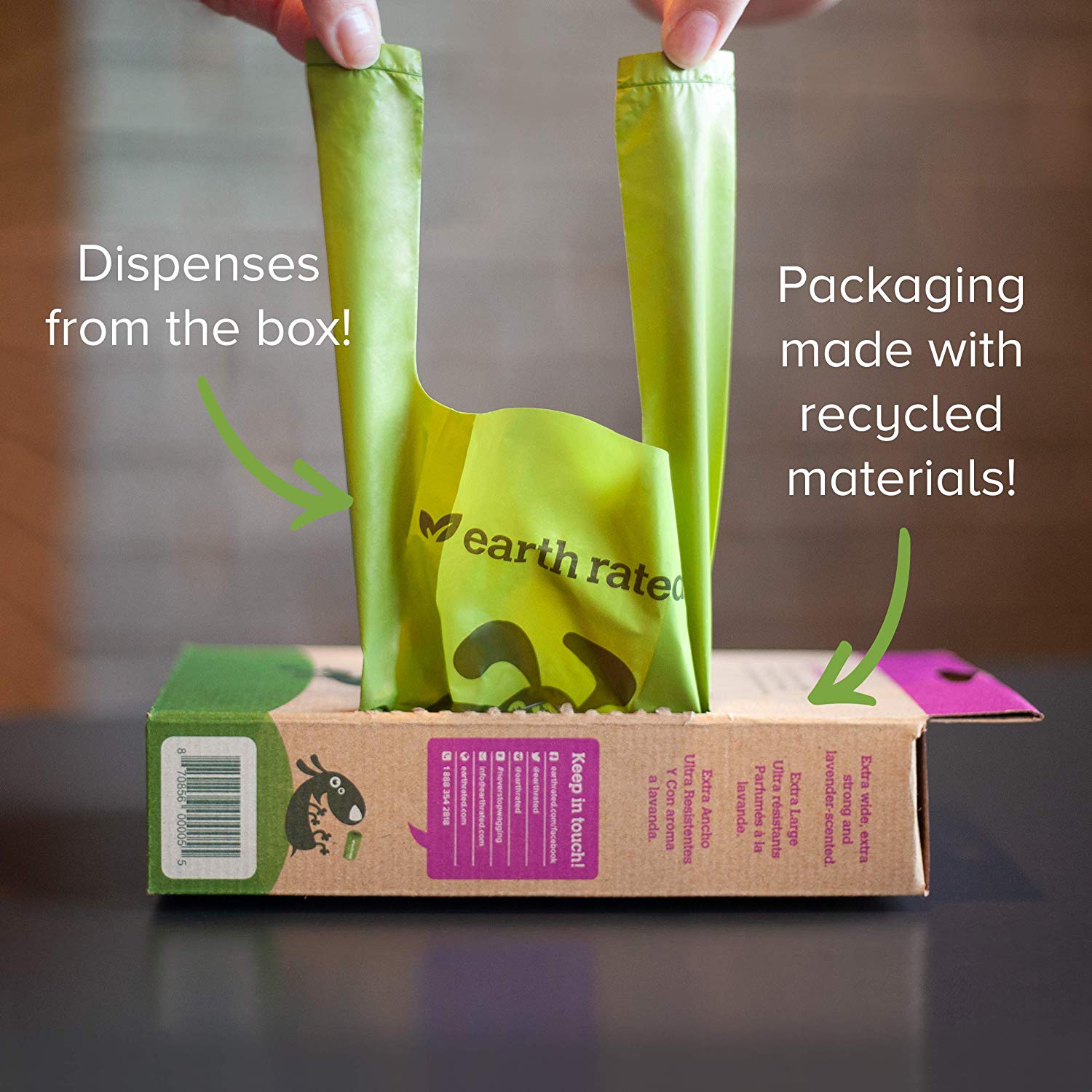 Earth Rated Dog Poo Bags with Handles, Easy Tie and Guaranteed Leakproof, Lavender Scented, 120 Bags, 120 Handle Bags - Image 4