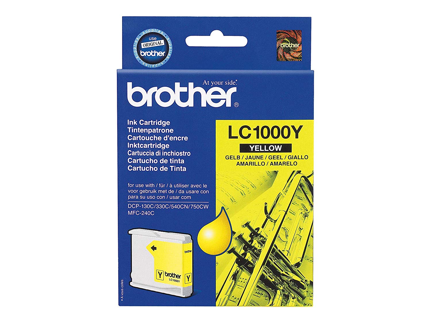 Brother LC1000Y, Yellow, original, ink cartridge, for Brother DCP-350, 353, 357, 560, 750, 770, MFC-3360, 465, 5460, 5860 - Image 2