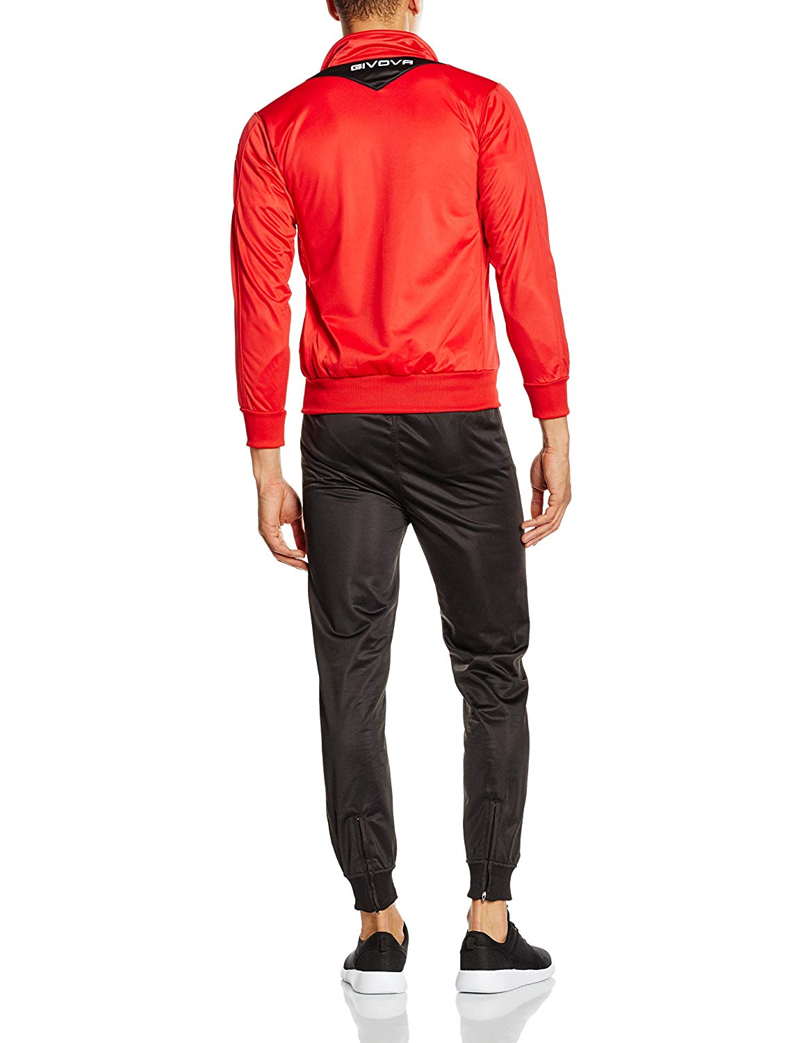Givova Visa Tracksuit, Man, Multicolor (Nero/Rosso), 2XL, Red / Black - Image 2