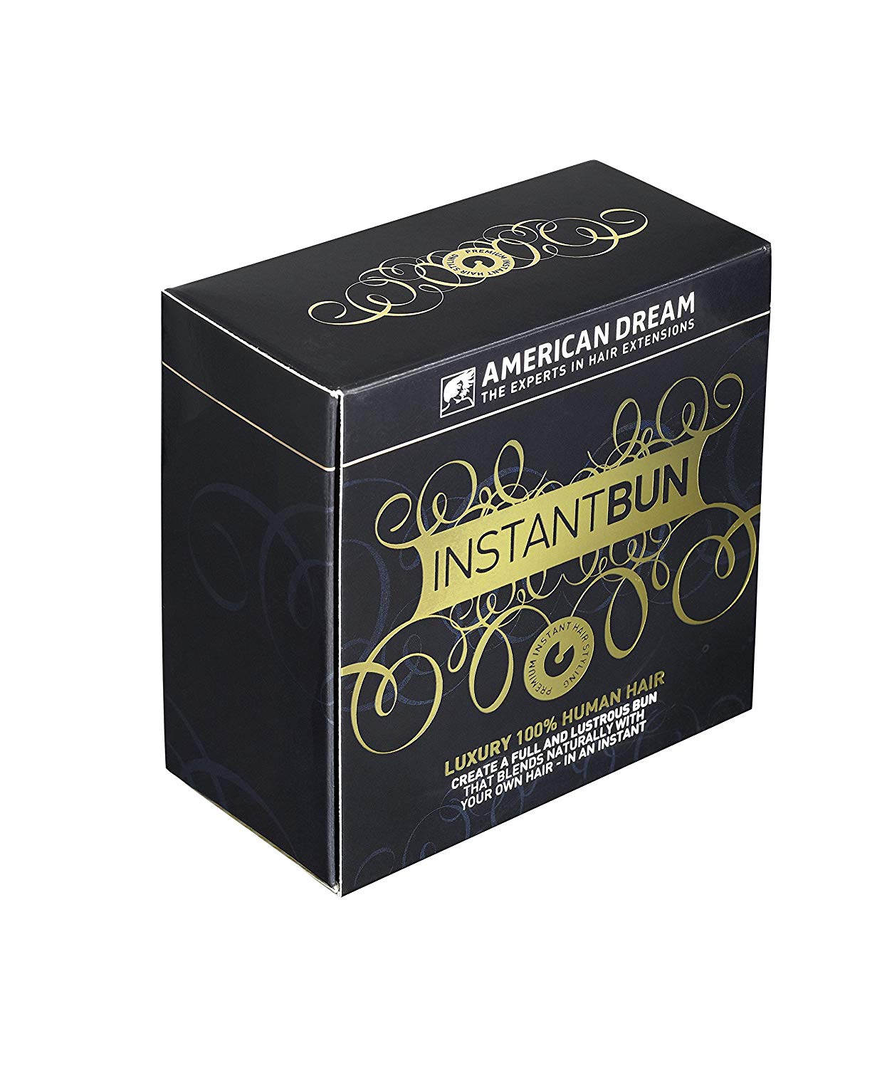 American Dream Large Size Human Hair Bun, Jet Black Number 1 - Image 2