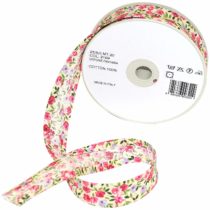 Inastri 25/5/ 5 mm Cotton Bias Binding, Floral 2199