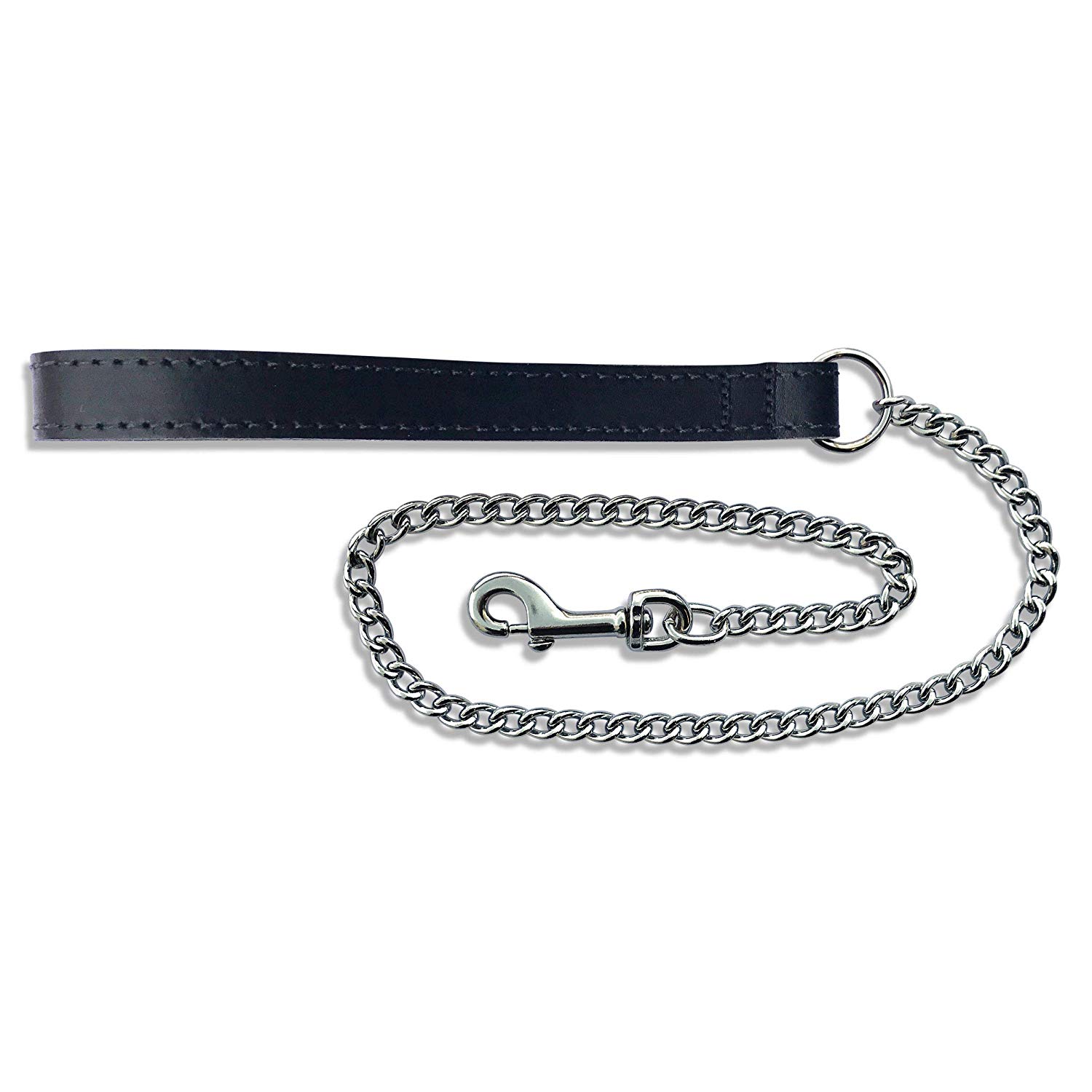 BBD Leather Chain Lead, Black, M