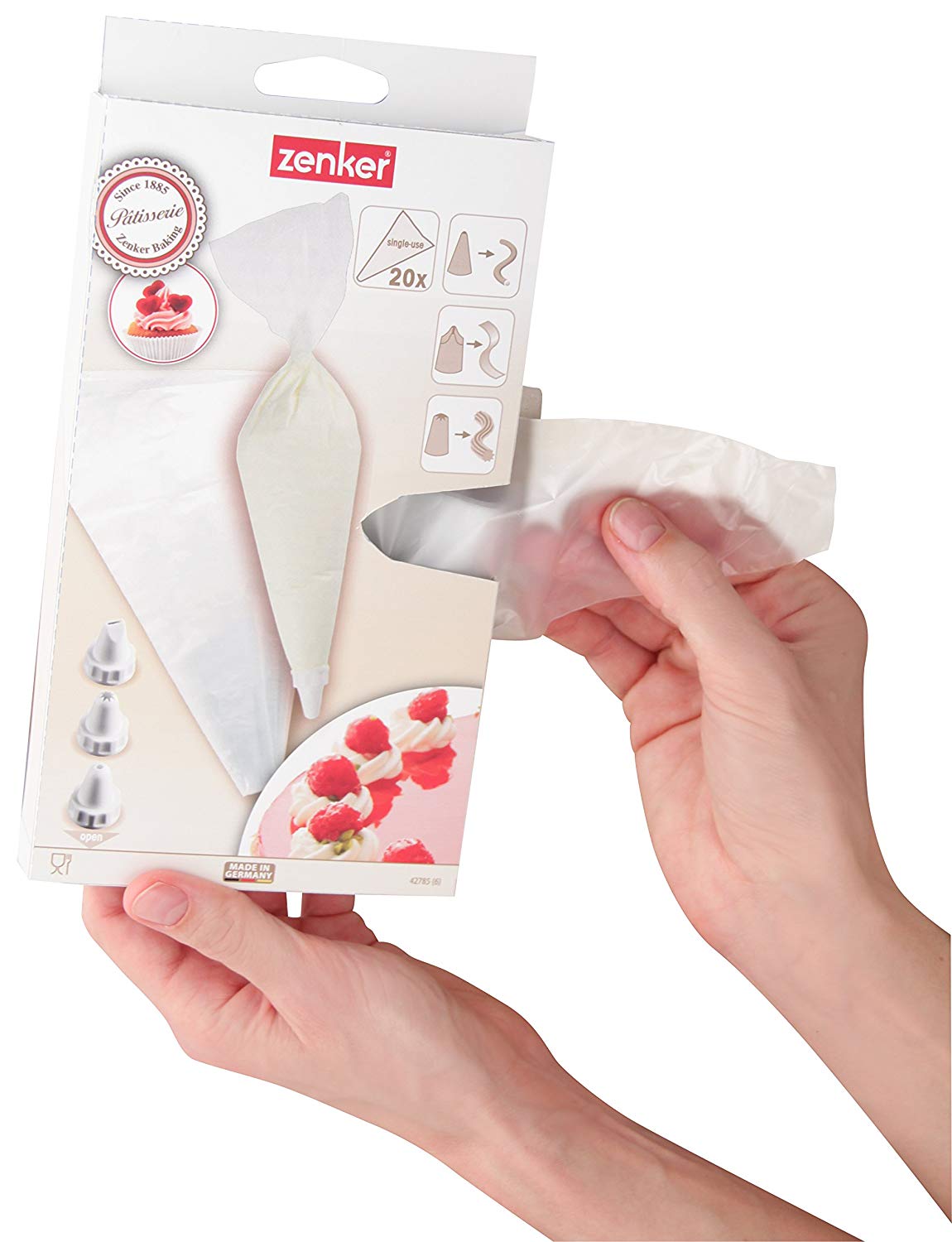 Zenker Disposable Icing Bags 20 Pack, Multi-coloured, 33x19cm - Image 3