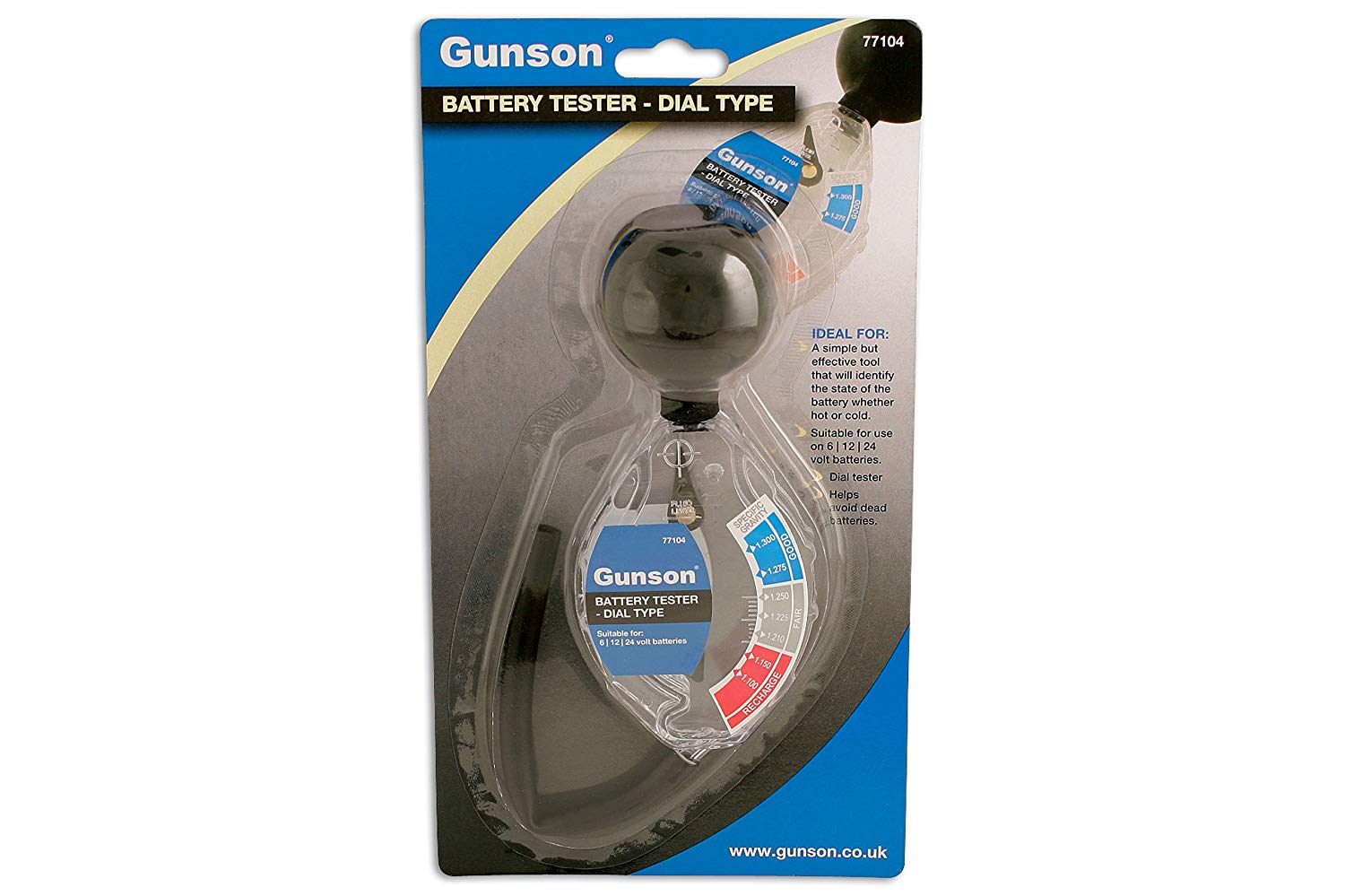 Gunson 77104 Battery Tester Dial Type, Black - Image 3