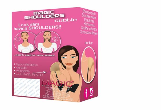 MAGIC Bodyfashion Womens Soft Foam Natural Subtle Sporty Shoulder Pads Beige - Image 4