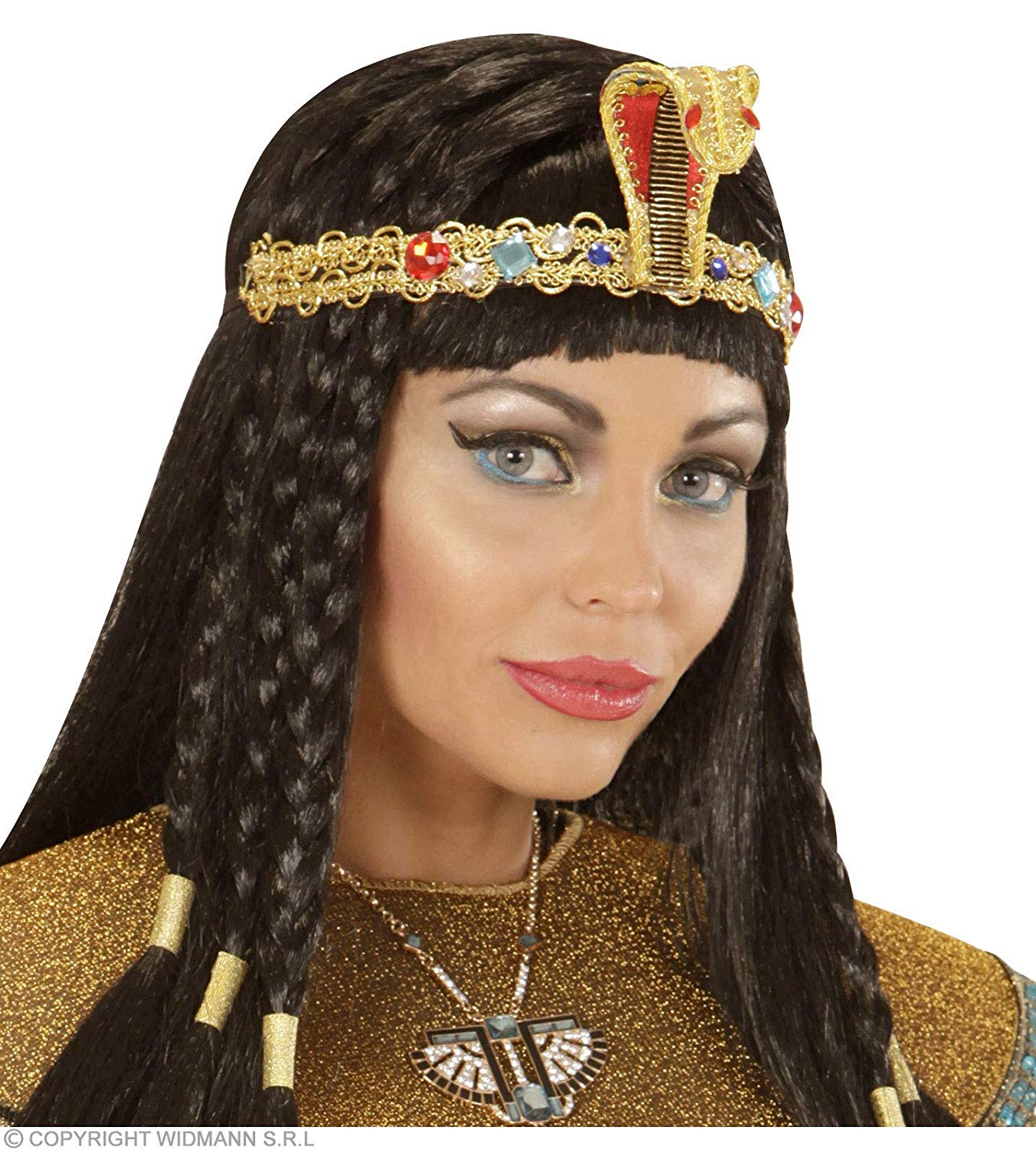 W WIDMANN MILANO Party Fashion Widmann wdm05906 Costume for adults Head Band Egyptian Snake with G ? Multicoloured, One Size - Image 2