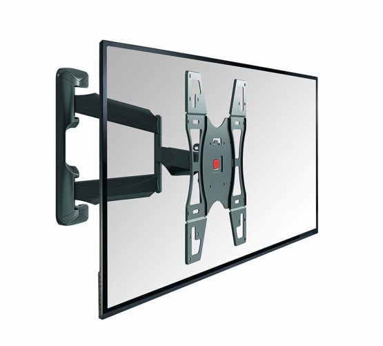 Vogel's 8343245 BASE 45M full-motion TV wall mount for 32-55 Inch TVs, max. 66 lbs (30 kg), swivels up to 180°, tiltable, TV wall mount, max. VESA 400x400, Universal compatibility