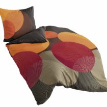 Bierbaum Maco Satin bedding 6155 Design Cocoa 09, mako satin, brown, 155 cm x 220 cm