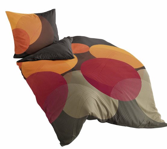 Bierbaum Maco Satin bedding 6155 Design Cocoa 09, mako satin, brown, 155 cm x 220 cm