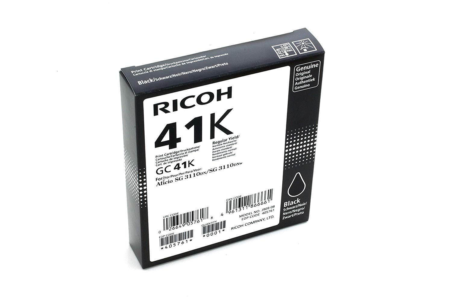 Ricoh 405761 SG3110DN Ink - Black, XXL