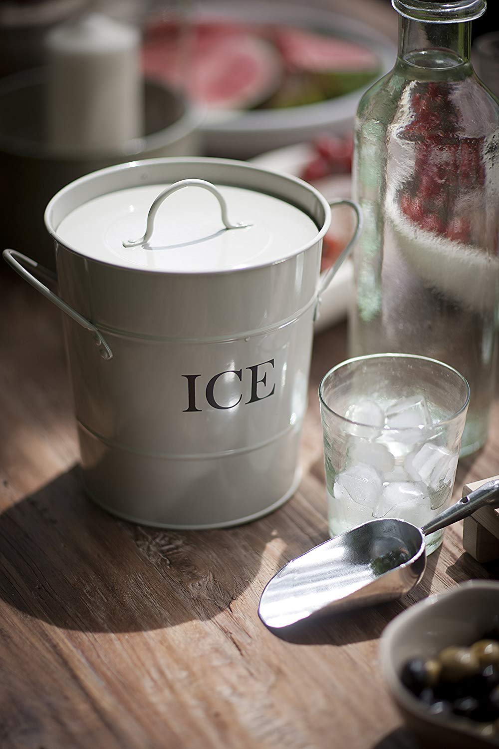 Garden Trading Ice Bucket with Scoop, Chalk - Image 2