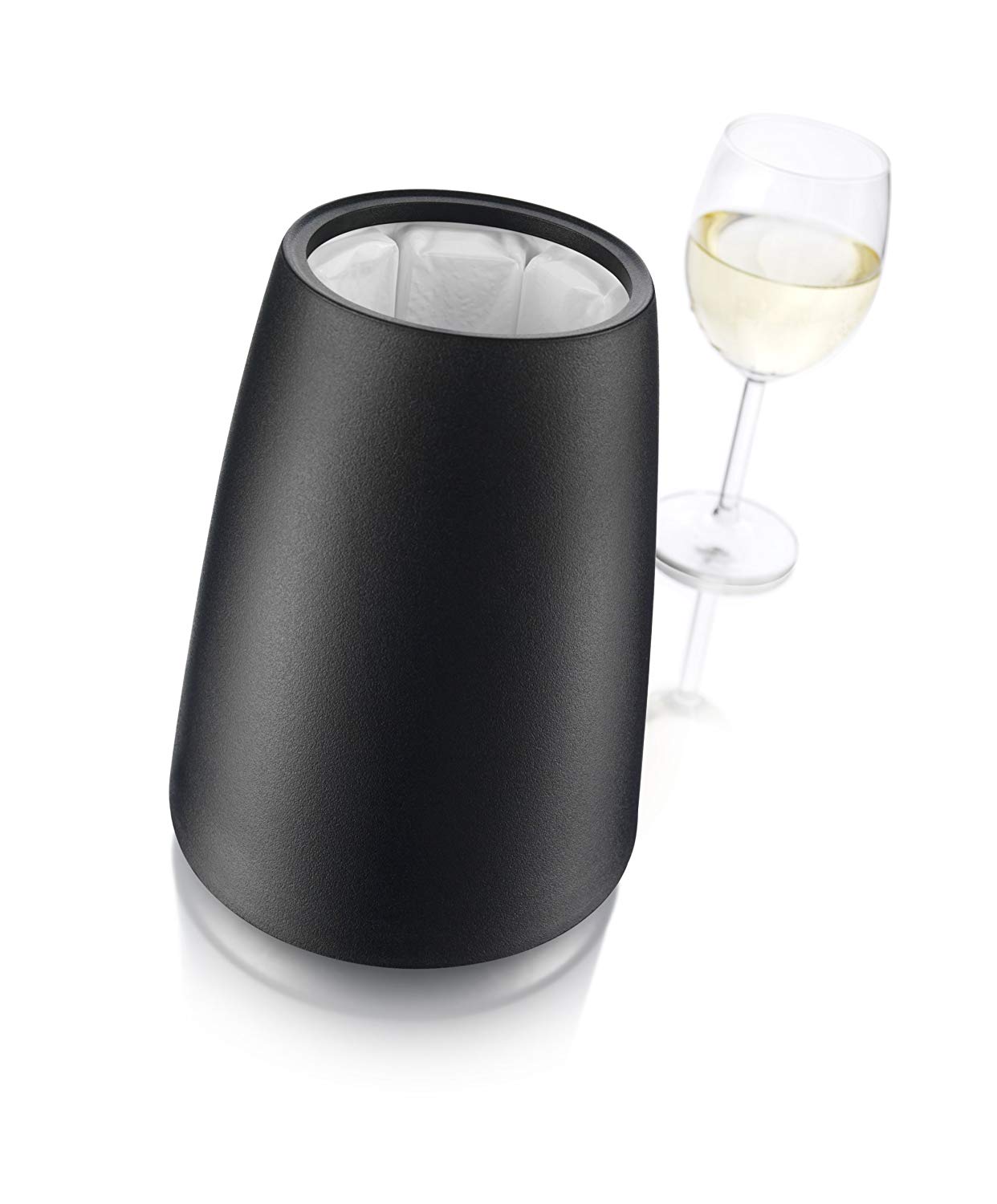 Vacu Vin Elegant Wine Cooler, Black, Active Wine Bottle Chiller with Freezer Sleeve, Modern Insulated Cooler - Image 3