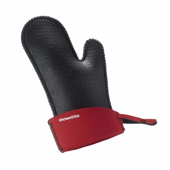 Kitchen Grips Chef´s Mitt Small,Black/Red, 10.75"/27cm