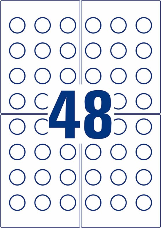 Avery Zweckform L7801 10 Test Badges Abziehsicher (480 Labels, Printable 10 Sheets A4 with 20 mm Diameter White - Image 2