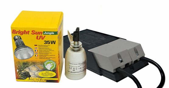 Lucky Reptile Bright Sun Jungle Light Bulb Metal Halide Ultra-Violet 35 W Complete Set Including Matching Socket and Ballast