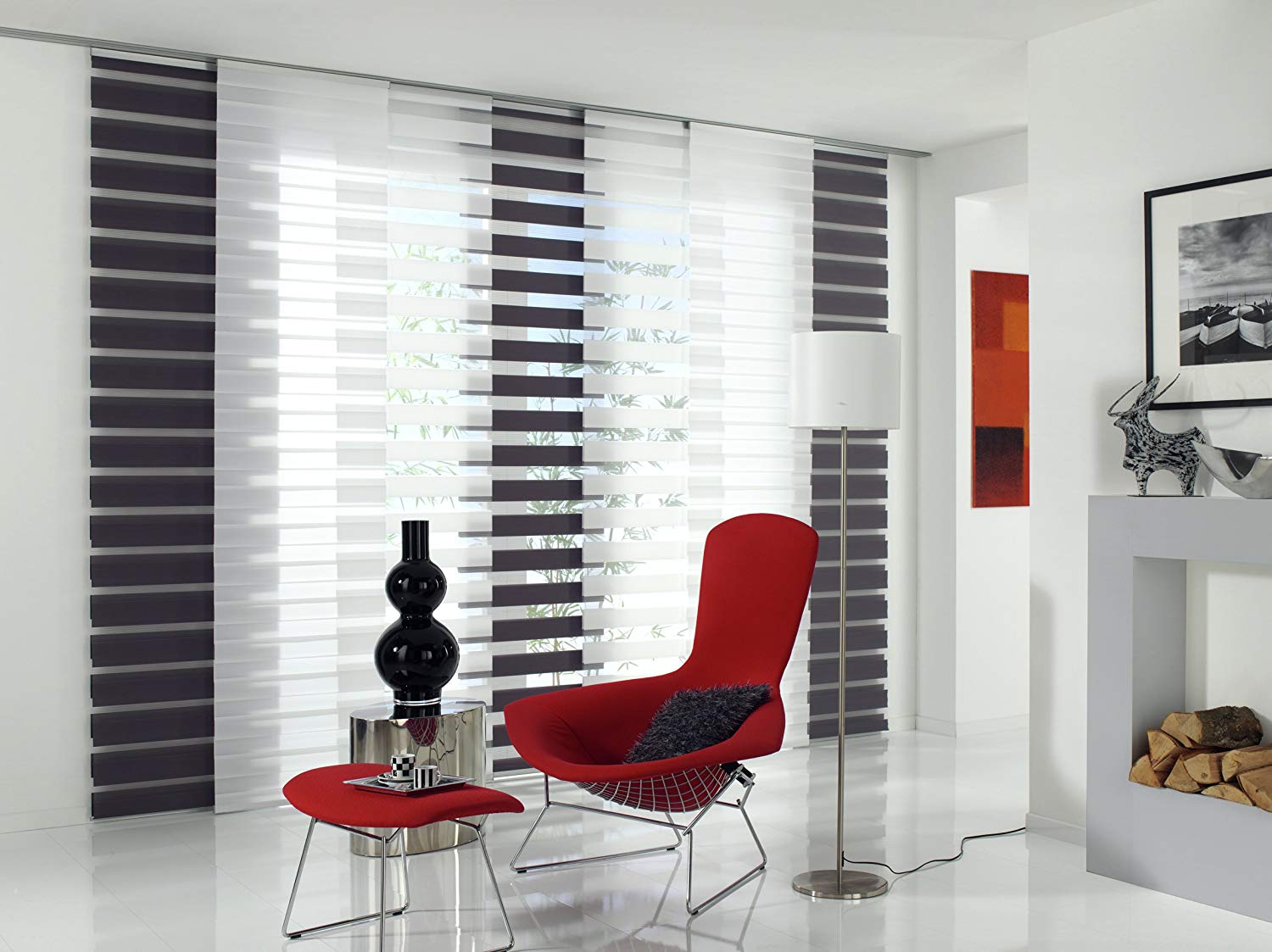 GARDINIA Panel Curtain (1 piece), Sliding, Double Rolling Blind Feel, Panel Curtain Day + Night - Image 4