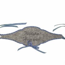 'Petra's Craft News A FBF29 °F8750 Bottle BAND - Weilst A Herz Hast, Tee Felt with Dark Blue Chequered Band available in, Threaded