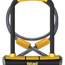 OnGuard 8005 Pitbull DT U-Lock with 4-Inch Cinch Loop Cable , Black, 4.53 x 9.06-Inch