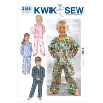KWIK - SEW PATTERNS K3126 Size T1 - T2 - T3 - T4 Sleepwear, Pack of 1, White