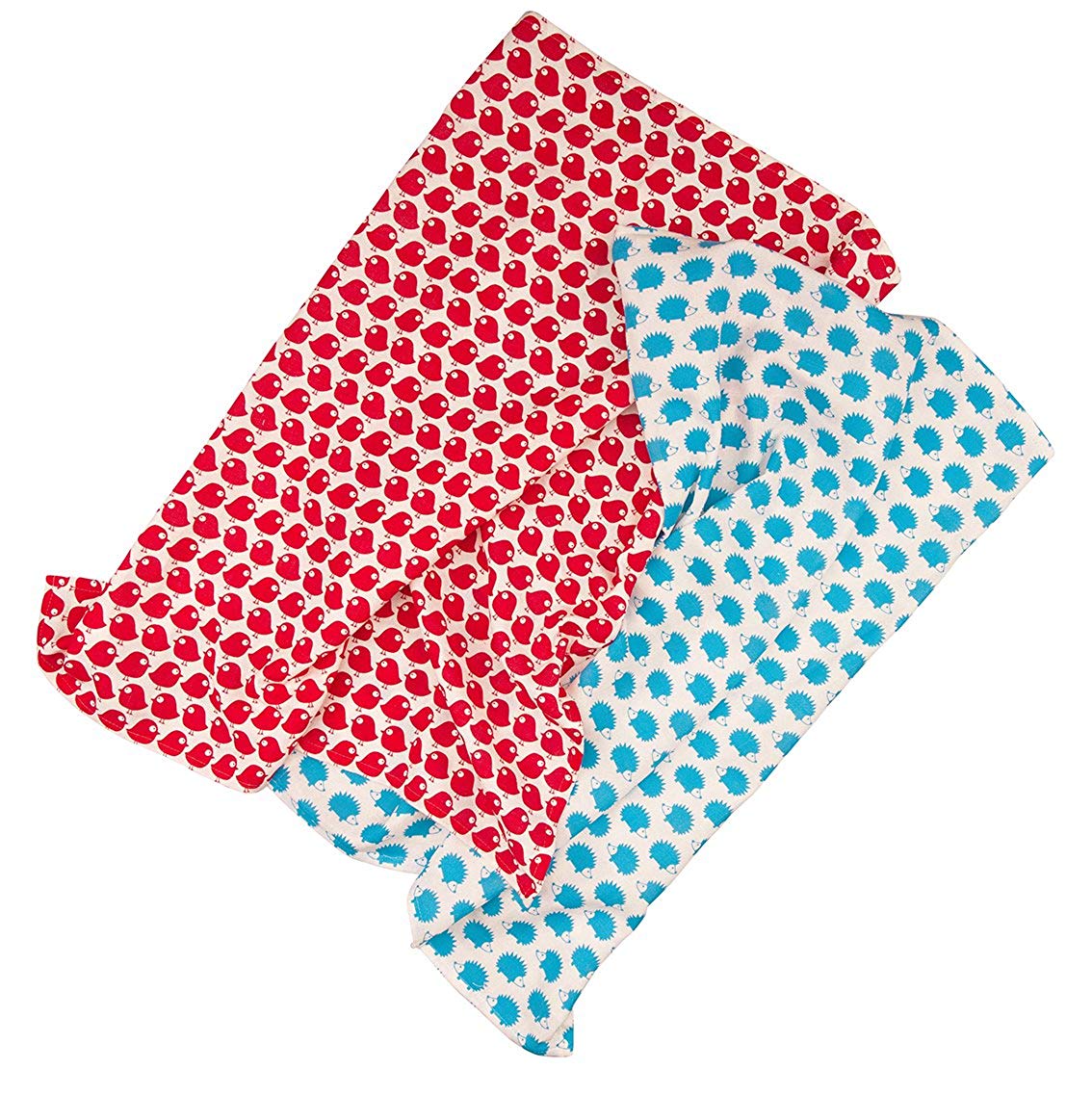 loud + proud Unisex_Baby Spucktuch im Doppelpack Neckerchief, Red (Tmato/Sky to/Sk), One Size (Pack of 2) - Image 2