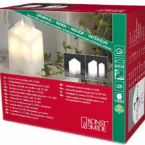 Konstsmide Battery Indoor Wax LED Candles with Dusk Till Dawn Sensor - Warm White, Set of 4