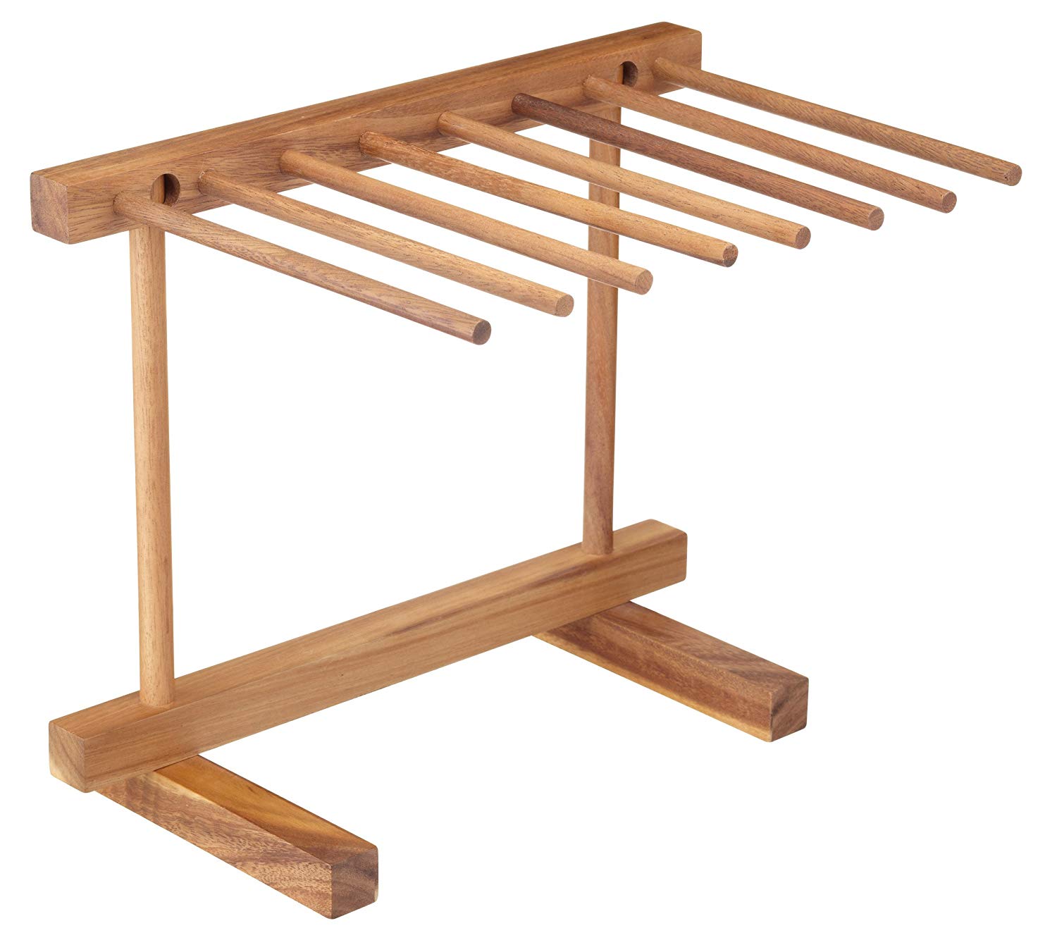 KitchenCraft World of Flavours, Collapsible Pasta Drying Rack in Gift Box, Wooden, 36 x 3 x 23.5 cm, Brown