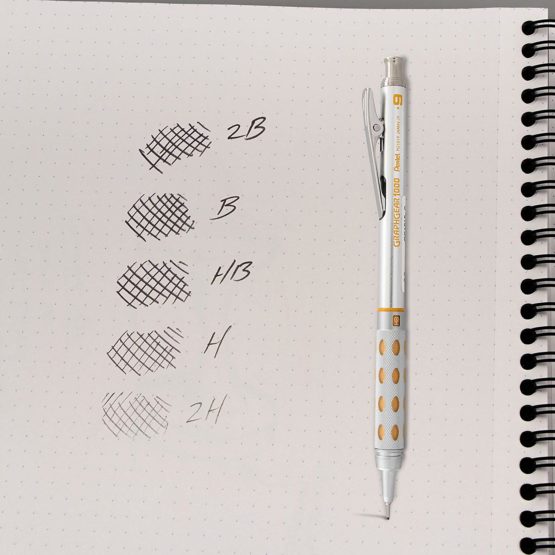 Pentel Super Hi-Polymer Leads, 0.9mm, Grade B, 1 Box of 12 Tubes - Image 4