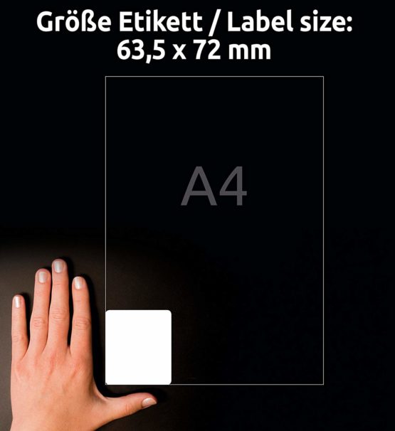 Avery Purpose Form L7164-100 Address-Labels, 63.5 x 72 mm, 100 Sheet/1.200 Labels, White - Image 4