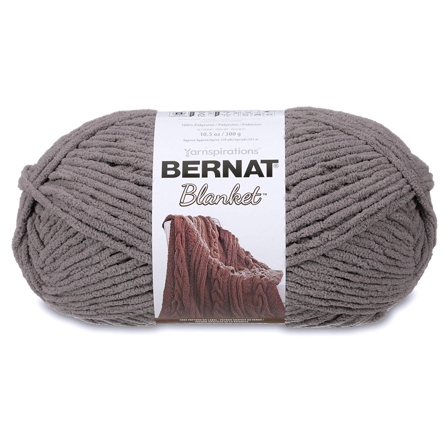 BERNAT BLANKET 300g - DARK GREY, Dark Gray