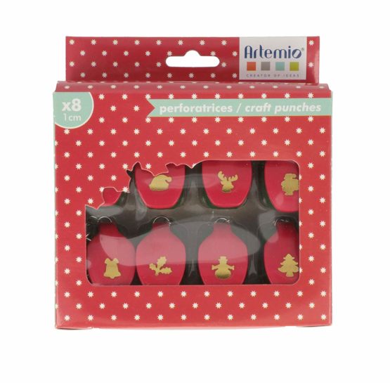 Artemio Kit 8 Mini Punches Christmas, Multi-Colour, 11.5 x 5 x 14.5 cm