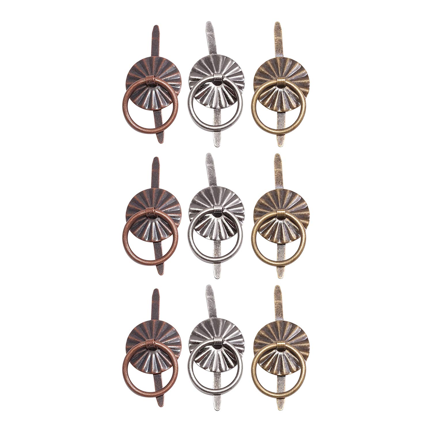 Tim Holtz idea-ology Ring Fasteners, Antique Nickel, Brass, Copper, Bronze