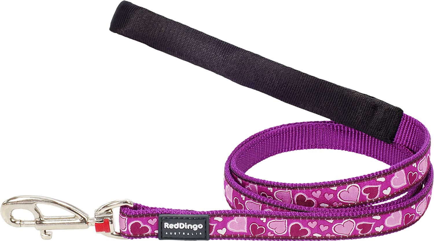 Red Dingo Designer Dog Lead, Breezy Love Purple (15mm x 1.2m) S, S (Pack of 1)