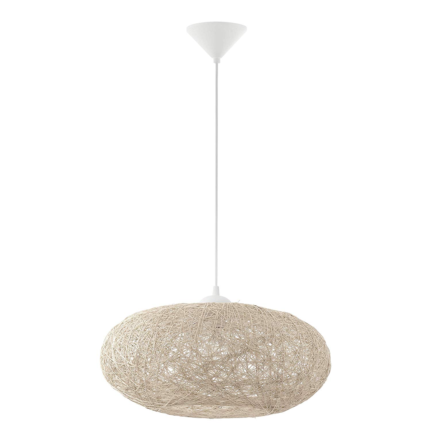 Eglo Pendant Light Campilo, 1-Light Hanging lamp, Pendant lamp Made of Textile Thread and Plastic