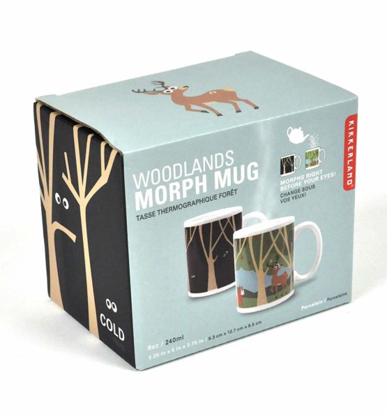 Kikkerland Stoneware Thermographic Ink Woodlands Morph Mug, Multi-Colour, CU85 - Image 3