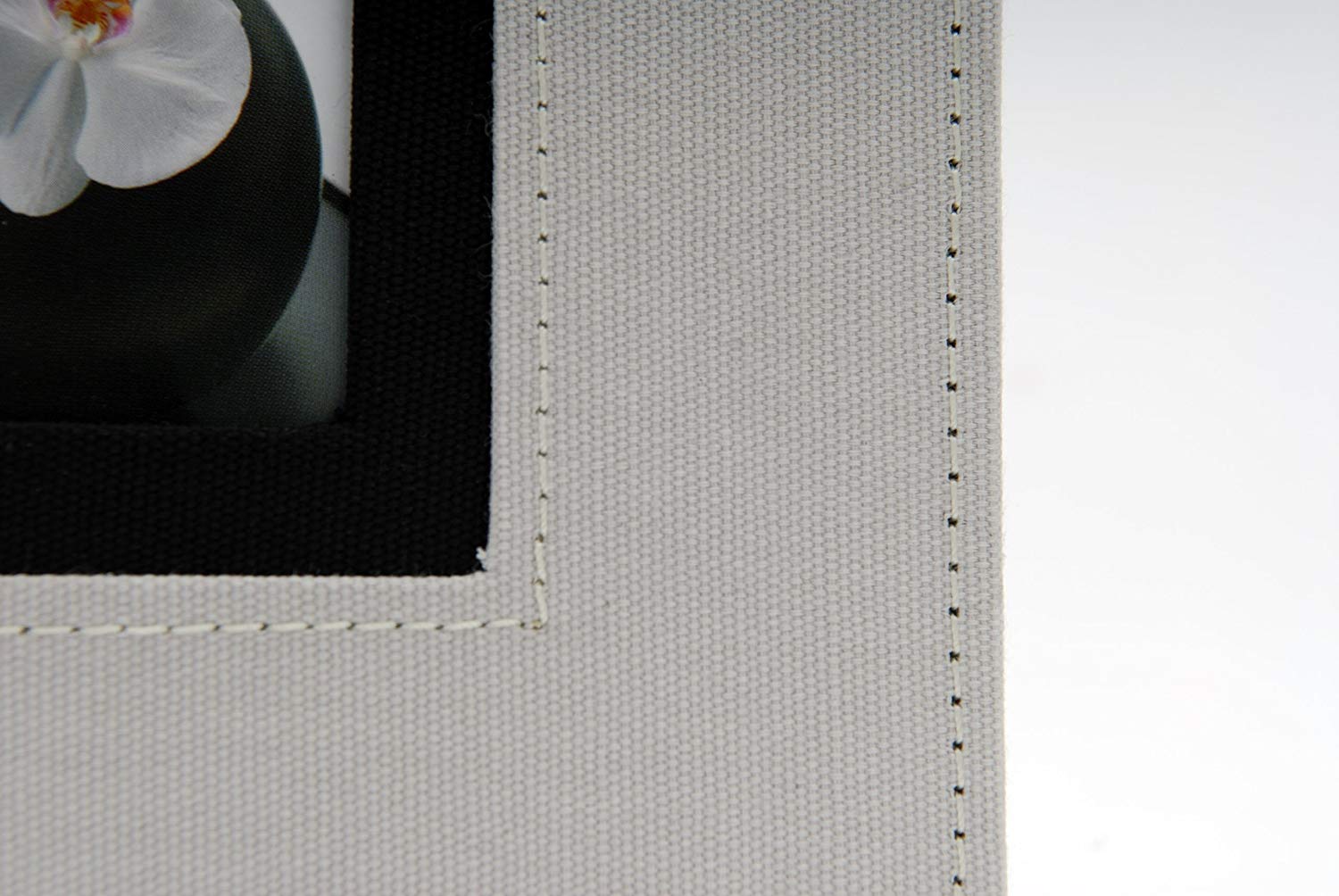 walther design Photo Album Beige-Grey 26 x 26 cm Linen with Cover Punching, Black and White FA-209-D - Image 4