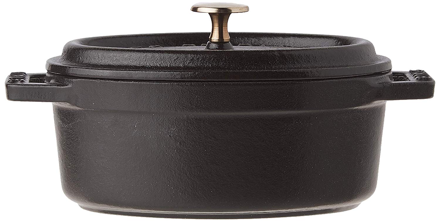 STAUB 1101125 Cast Iron Oval Mini Cocotte 11 cm Black - Image 2