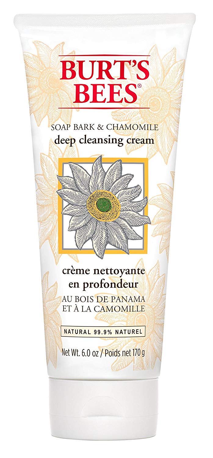 Burt's Bees Natural Cleanser Soap Bark and Chamomile Deep Cleansing Cream - 1 x Tube 170 grams, 170 g (Pack of 1)
