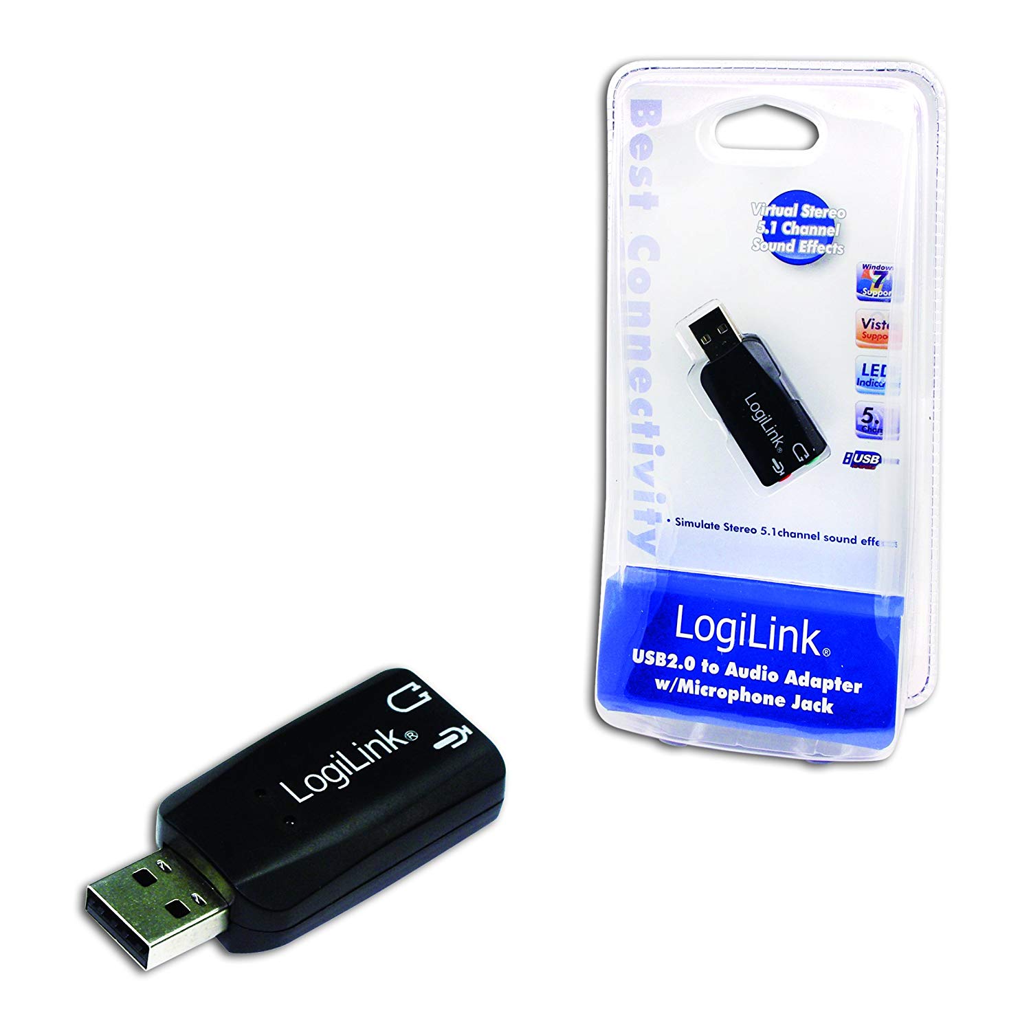 LogiLink USB 2.0 Audio Adaptor, Black - Image 3