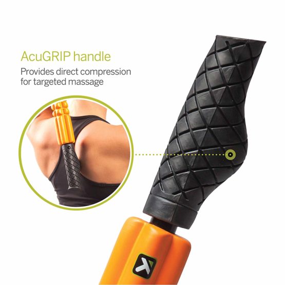 TriggerPoint Performance Grid STK Hand-Held Foam Roller, Handheld Foam Roller, Massage Roller, Muscle Roller Stick, Orange, 24''/53cm - Image 3