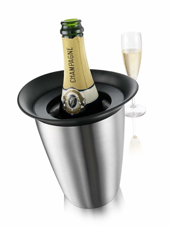 Vacu Vin Active Cooler Champagne Elegant Stainless Steel, Silicone, Silver, 22x19x18 - Image 3